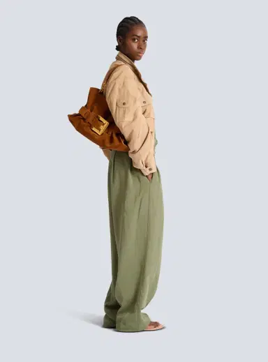 Balmain Anthem Medium suede leather bag | Thumbnail 2 Balmain Anthem Medium suede leather bag | Thumbnail 2