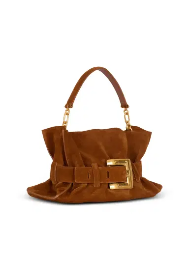 Balmain Anthem Medium suede leather bag | Thumbnail 3 Balmain Anthem Medium suede leather bag | Thumbnail 3
