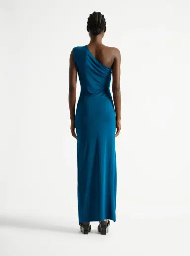 Balmain Long draped jersey dress | Thumbnail 3 Balmain Long draped jersey dress | Thumbnail 3