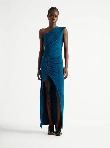 Balmain Long draped jersey dress | Thumbnail 5 Balmain Long draped jersey dress | Thumbnail 5