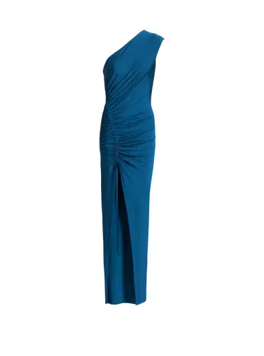 Balmain Long draped jersey dress | Thumbnail 1 Balmain Long draped jersey dress | Thumbnail 1