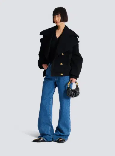 Balmain Wool 4-buttons pea coat | Thumbnail 2 Balmain Wool 4-buttons pea coat | Thumbnail 2
