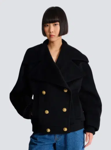 Balmain Wool 4-buttons pea coat | Thumbnail 5 Balmain Wool 4-buttons pea coat | Thumbnail 5