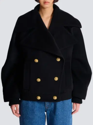 Balmain Wool 4-buttons pea coat | Thumbnail 7 Balmain Wool 4-buttons pea coat | Thumbnail 7