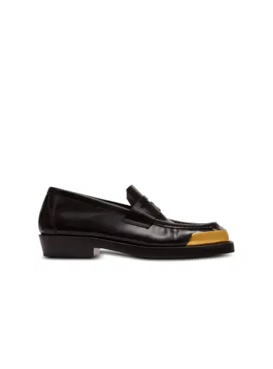 Balmain Square-toe glazed leather loafers | Thumbnail 1 Balmain Square-toe glazed leather loafers | Thumbnail 1