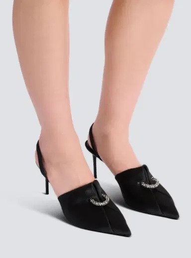 Balmain Satin slingbacks with piercing | Thumbnail 2 Balmain Satin slingbacks with piercing | Thumbnail 2