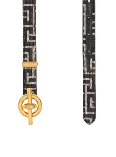 Balmain Monogram jacquard T-Bar belt | Thumbnail 3 Balmain Monogram jacquard T-Bar belt | Thumbnail 3
