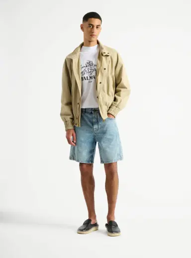 Balmain Light blue denim Bermuda shorts | Thumbnail 2 Balmain Light blue denim Bermuda shorts | Thumbnail 2