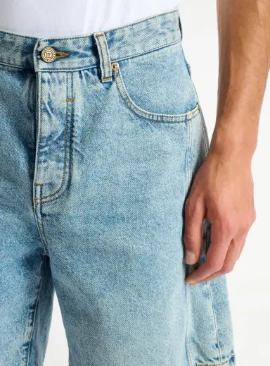 Balmain Light blue denim Bermuda shorts | Thumbnail 6 Balmain Light blue denim Bermuda shorts | Thumbnail 6