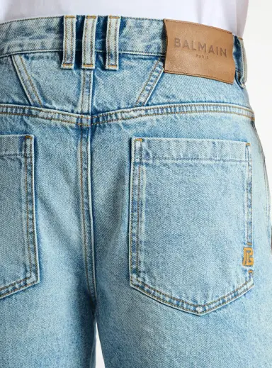 Balmain Light blue denim Bermuda shorts | Thumbnail 7 Balmain Light blue denim Bermuda shorts | Thumbnail 7
