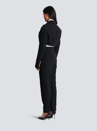 Balmain Cropped grain de poudre jacket | Thumbnail 4 Balmain Cropped grain de poudre jacket | Thumbnail 4