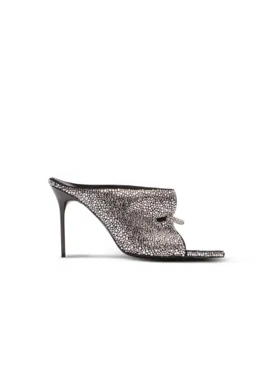 Balmain Suede and rhinestone mules with front piercing | Thumbnail 1 Balmain Suede and rhinestone mules with front piercing | Thumbnail 1