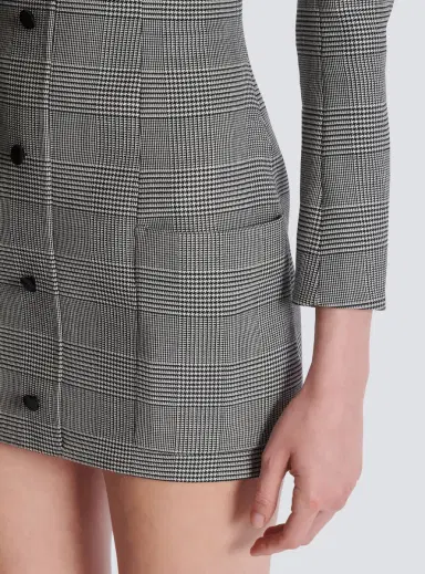 Balmain Short dress in Prince of Wales jacquard | Thumbnail 5 Balmain Short dress in Prince of Wales jacquard | Thumbnail 5