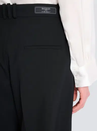 Balmain Wool twill trousers with wide knife pleats | Thumbnail 6 Balmain Wool twill trousers with wide knife pleats | Thumbnail 6