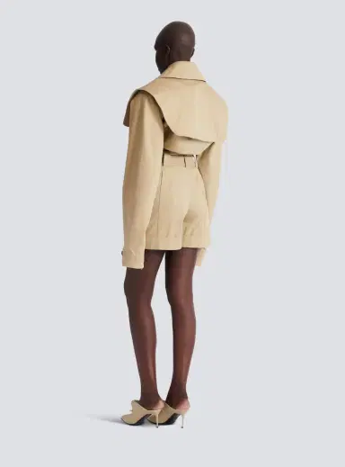 Balmain Cropped gabardine jacket | Thumbnail 4 Balmain Cropped gabardine jacket | Thumbnail 4