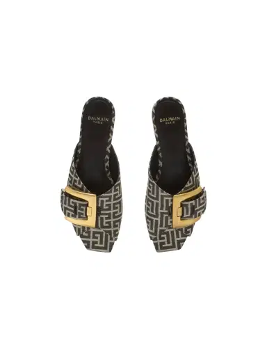 Balmain Flat monogram jacquard Anthem sandals | Thumbnail 5 Balmain Flat monogram jacquard Anthem sandals | Thumbnail 5