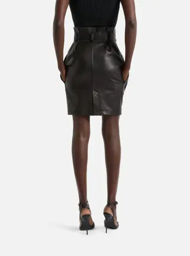 Balmain Belted lambskin skirt | Thumbnail 3 Balmain Belted lambskin skirt | Thumbnail 3