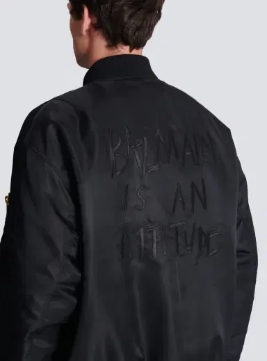 Balmain Printed nylon bomber jacket | Thumbnail 5 Balmain Printed nylon bomber jacket | Thumbnail 5