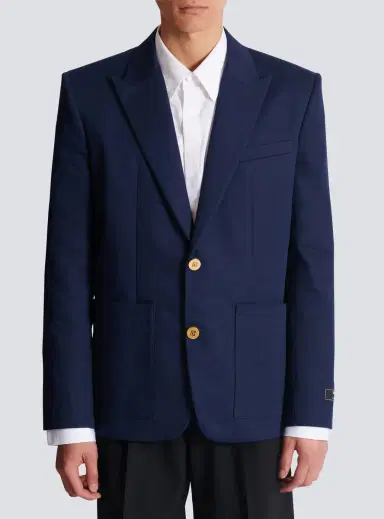 Balmain Cotton twill 2-buttons jacket | Thumbnail 8 Balmain Cotton twill 2-buttons jacket | Thumbnail 8