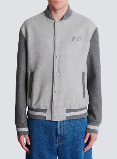 Balmain Wool and cashmere varsity jacket | Thumbnail 8 Balmain Wool and cashmere varsity jacket | Thumbnail 8