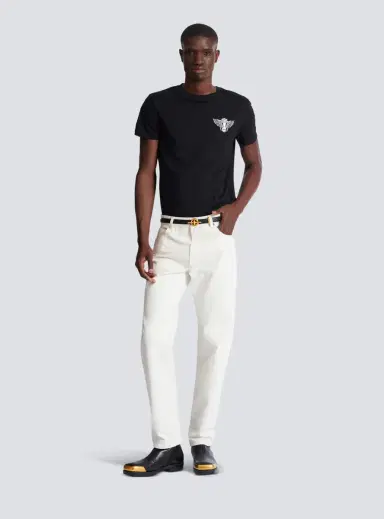 Balmain White denim straight-cut jeans | Thumbnail 2 Balmain White denim straight-cut jeans | Thumbnail 2