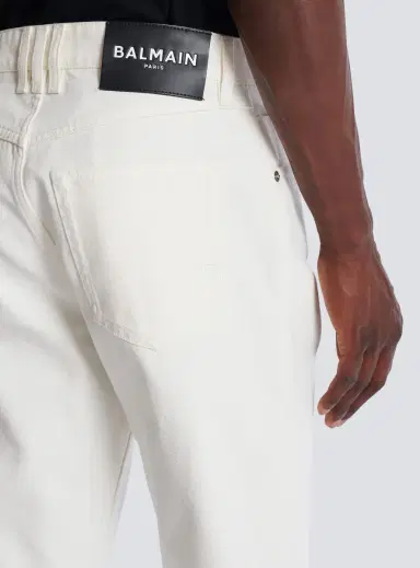 Balmain White denim straight-cut jeans | Thumbnail 5 Balmain White denim straight-cut jeans | Thumbnail 5