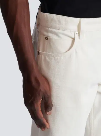 Balmain White denim straight-cut jeans | Thumbnail 6 Balmain White denim straight-cut jeans | Thumbnail 6