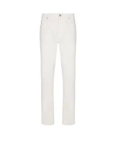 Balmain White denim straight-cut jeans | Thumbnail 1 Balmain White denim straight-cut jeans | Thumbnail 1