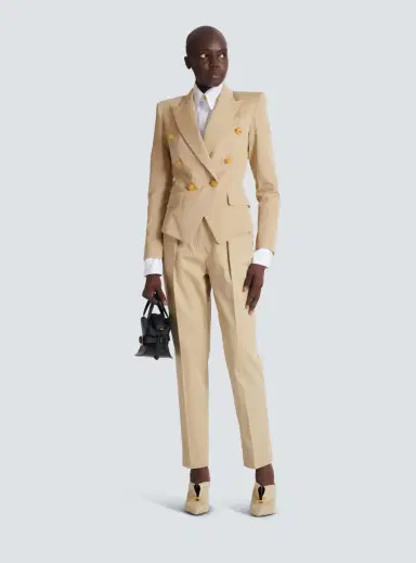 Balmain Darted 7/8 trousers in cotton gabardine | Thumbnail 2 Balmain Darted 7/8 trousers in cotton gabardine | Thumbnail 2