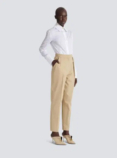 Balmain Darted 7/8 trousers in cotton gabardine | Thumbnail 3 Balmain Darted 7/8 trousers in cotton gabardine | Thumbnail 3