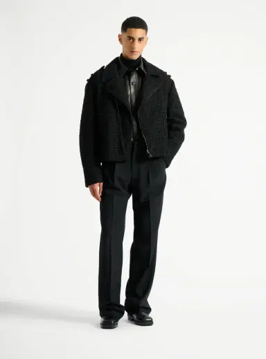 Balmain Tweed biker jacket | Thumbnail 2 Balmain Tweed biker jacket | Thumbnail 2