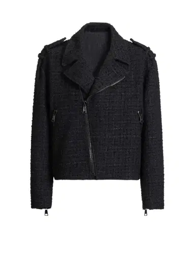 Balmain Tweed biker jacket | Thumbnail 1 Balmain Tweed biker jacket | Thumbnail 1
