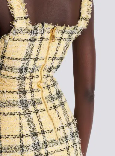 Balmain Short strappy dress in glitter tweed | Thumbnail 5 Balmain Short strappy dress in glitter tweed | Thumbnail 5