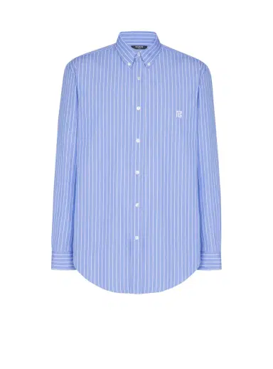 Balmain Striped regular-fit shirt | Thumbnail 1 Balmain Striped regular-fit shirt | Thumbnail 1