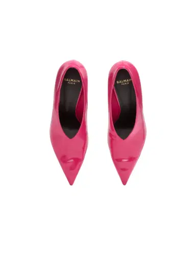 Balmain Shiny lambskin Wedge pumps | Thumbnail 7 Balmain Shiny lambskin Wedge pumps | Thumbnail 7
