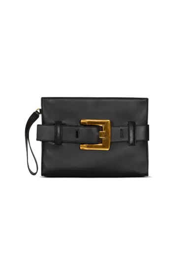Balmain Anthem smooth leather clutch | Thumbnail 1 Balmain Anthem smooth leather clutch | Thumbnail 1