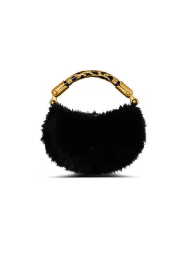 Balmain Mini Ebene bag in faux fur | Thumbnail 1 Balmain Mini Ebene bag in faux fur | Thumbnail 1