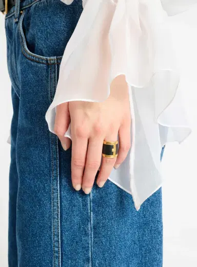 Balmain Anthem ring in brass and resin | Thumbnail 2 Balmain Anthem ring in brass and resin | Thumbnail 2