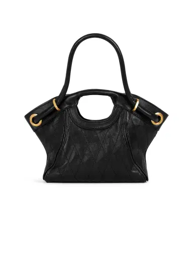 Balmain Small Tote in smooth topstitched leather | Thumbnail 4 Balmain Small Tote in smooth topstitched leather | Thumbnail 4