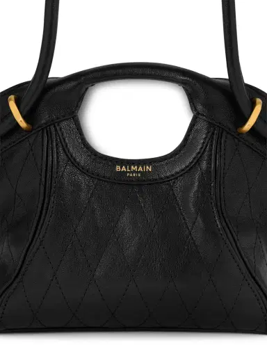Balmain Small Tote in smooth topstitched leather | Thumbnail 5 Balmain Small Tote in smooth topstitched leather | Thumbnail 5