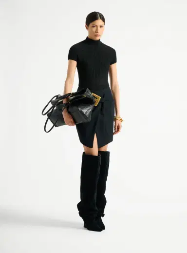 Balmain Large Tote in topstitched leather | Thumbnail 2 Balmain Large Tote in topstitched leather | Thumbnail 2