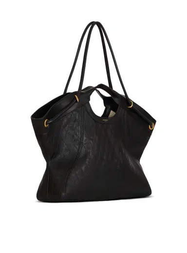 Balmain Large Tote in topstitched leather | Thumbnail 3 Balmain Large Tote in topstitched leather | Thumbnail 3