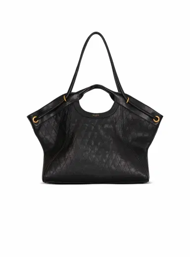 Balmain Large Tote in topstitched leather | Thumbnail 1 Balmain Large Tote in topstitched leather | Thumbnail 1