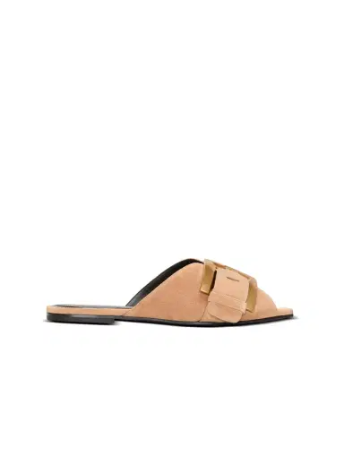 Balmain Flat suede leather Anthem mules | Thumbnail 1 Balmain Flat suede leather Anthem mules | Thumbnail 1
