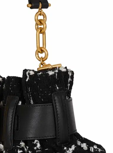 Balmain Mini Anthem bag in smooth leather and tweed | Thumbnail 6 Balmain Mini Anthem bag in smooth leather and tweed | Thumbnail 6