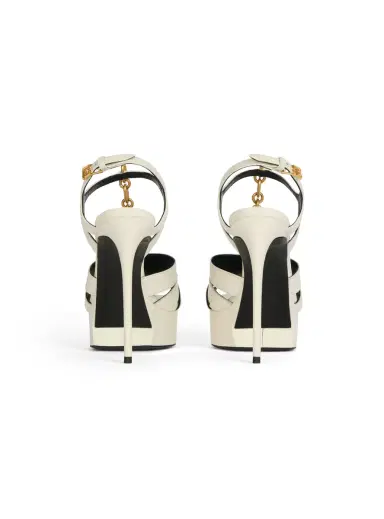 Balmain Sync platform sandals in smooth leather | Thumbnail 4 Balmain Sync platform sandals in smooth leather | Thumbnail 4