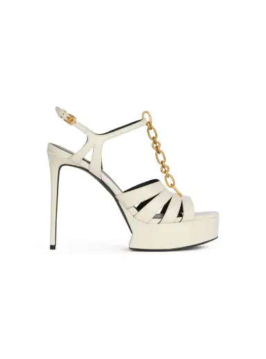 Balmain Sync platform sandals in smooth leather | Thumbnail 1 Balmain Sync platform sandals in smooth leather | Thumbnail 1