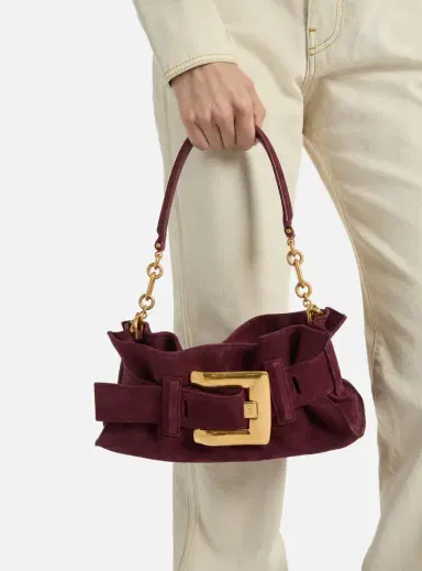 Balmain Anthem Mini suede leather bag | Thumbnail 2 Balmain Anthem Mini suede leather bag | Thumbnail 2