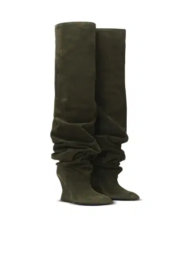Balmain Suede leather Wedge thigh-high boots | Thumbnail 3 Balmain Suede leather Wedge thigh-high boots | Thumbnail 3