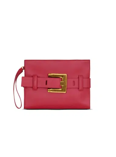 Balmain Anthem smooth leather clutch | Thumbnail 1 Balmain Anthem smooth leather clutch | Thumbnail 1